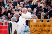 Pope Francis holds the weekly general audience