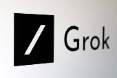 Illustration shows xAI Grok logo