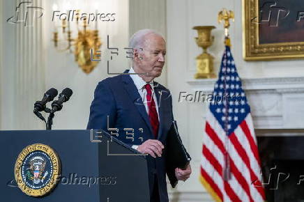 US President Joe Biden delivers remarks on the National Security Supplemental