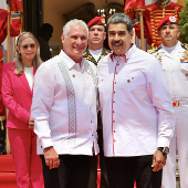 El presidente de Cuba, Miguel Daz-Canel, llega a Venezuela para una cumbre de la ALBA