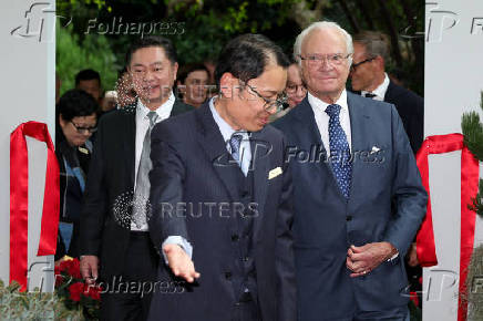 Sweden's King Carl XVI Gustaf visits Singapore