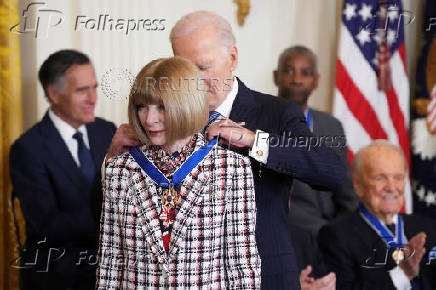 U.S. President Biden presents Presidential Medal of Freedom during a ceremony at the White House