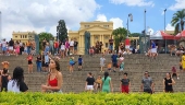 Movimentao no parque da independncia em so paulo