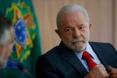 O presidente Luiz Incio Lula da Silva, durante caf da manh com jornalistas no Palcio do Planalto