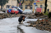 Aftermath of flooding in Czech Republic