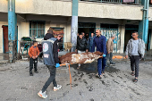 Aftermath of Israeli strike in Nuseirat