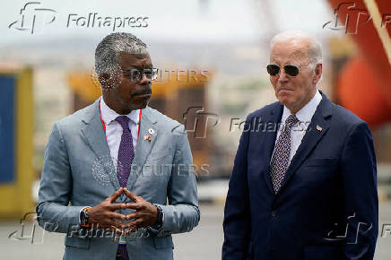 U.S. President Joe Biden vistis the Lobito Port Terminal