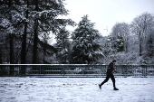 Heavy snow in Liverpool amidst warnings for snow and ice across Britain