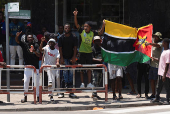 Demonstrations against Mozambique's newly elected President Daniel Chapo, in Maputo