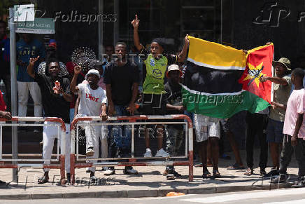 Demonstrations against Mozambique's newly elected President Daniel Chapo, in Maputo