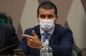 O deputado Luis Miranda (DEM-DF), em depoimento  CPI da Covid