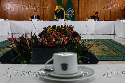 Lula durante caf da manh com jornalistas