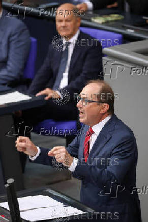 Germany's lower house of parliament, the Bundestag discusses the 2025 budget