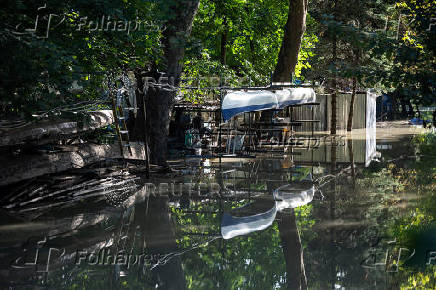 Flooding Danube in Hungary