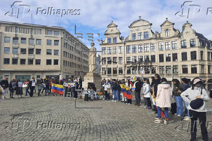 Venezolanos protestan en Blgica para pedir el reconocimiento de Gonzlez como presidente