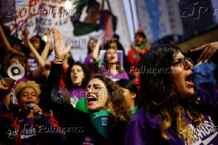 Demonstration to mark International Day for the Decriminalization and Legalization of Abortion, in Sao Paulo