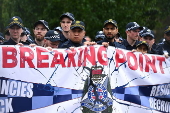 Victoria police officers and recruits walk off the job over pay and working conditions