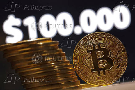 FILE PHOTO: Illustration shows representations of cryptocurrency Bitcoin