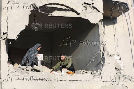 Aftermath of an Israeli strike in Deir Al-Balah