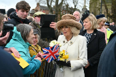 Queen Camilla deputises for King Charles III at annual presentation of 'Maundy money' to community workers