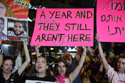 Protest in Tel Aviv calls for Gaza ceasefire, hostages release