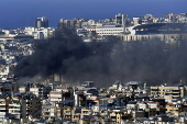 Ataque areo israel en el distrito de Dahieh, al sur de Beirut