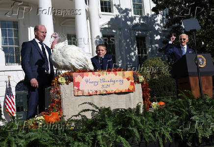 U.S. President Biden pardons the ThanksgivingTurkeys during the annual ceremony at the White House in Washington