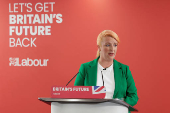 Britain's Shadow Secretary of State for Transport Haigh announces the Labour Party's transport campaign plan, in London