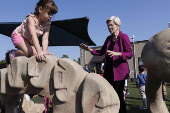 Senator Elizabeth Warren tours Head Start School