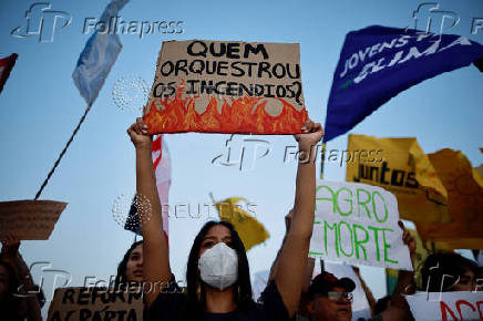 Activists take part in the global Fridays for Future climate strike, in Brasilia