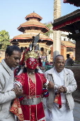 Hindu devotees take part in Naradevi dance festival in Kathmandu