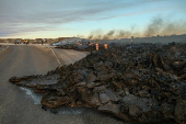 Volcano eruption near Grindavik