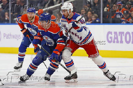 NHL: New York Rangers at Edmonton Oilers