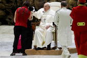 Pope Francis holds the weekly general audience