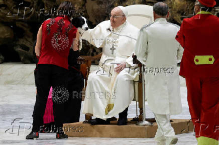 Pope Francis holds the weekly general audience