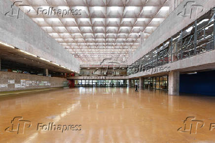 Interior da Faculdade de Arquitetura e Urbanismo da USP, em So Paulo
