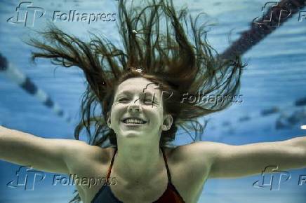 A nadadora Stephanie Balduccini, 16