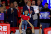 FILE PHOTO: Republican presidential candidate and former U.S. President Donald Trump's campaign rally in Green Bay