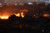 Smoke billows over Beirut's southern suburbs, after an Israeli strike