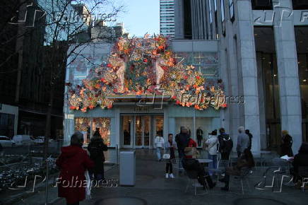 Vspera de natal na cidade de nova york.