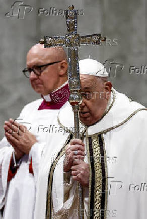 Pope Francis celebrates Mass for the Feast of Epiphany in Saint Peter's Basilica at the Vatican