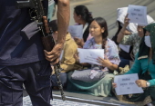 Family members of Nepalese who joined Russian Army stage sit-in protest, urging safe return to Nepal