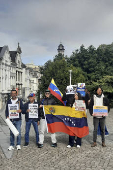 Venezolanos protestan en Blgica para pedir el reconocimiento de Gonzlez como presidente