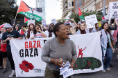 Demonstrations mark one year since the ongoing conflict between Israel and Hamas