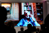 FILE PHOTO: Carl Icahn, chairman of Icahn Enterprises LP, speaks via video during the 13D Monitor's Active-Passive Investor Summit in New York