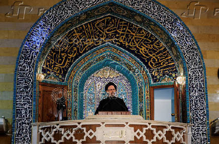 Friday Prayers at a mosque in Beirut's southern suburbs, after the ceasefire between Israel and Hezbollah