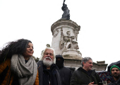 Anti-whaling environmental activist Paul Watson attends a press conference in Paris