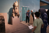 People visit Iran's National Museum during World Museum Day in Tehran