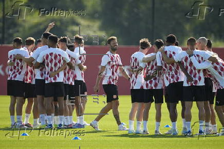 El Girona FC prepara su partido ante el Pars Saint-Germain