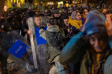 Protest to mark the International Day for Elimination of Violence Against Women, in Istanbul